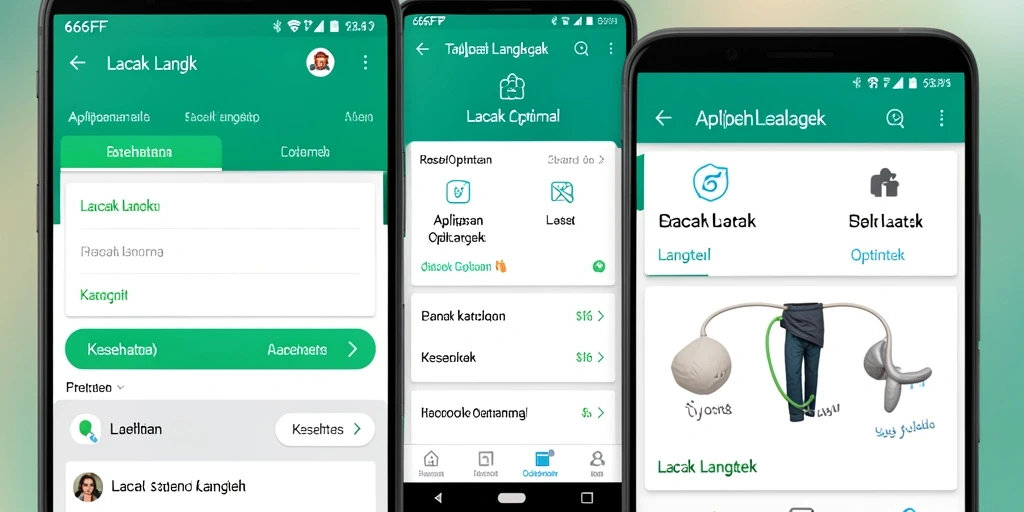 Antarmuka pengguna aplikasi Lacak Langkah 666FF yang menarik dan informatif.