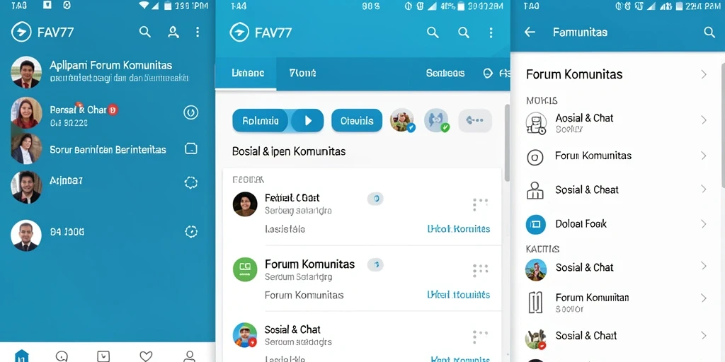 Tampilan antarmuka yang bersih dan modern dari FAV77.