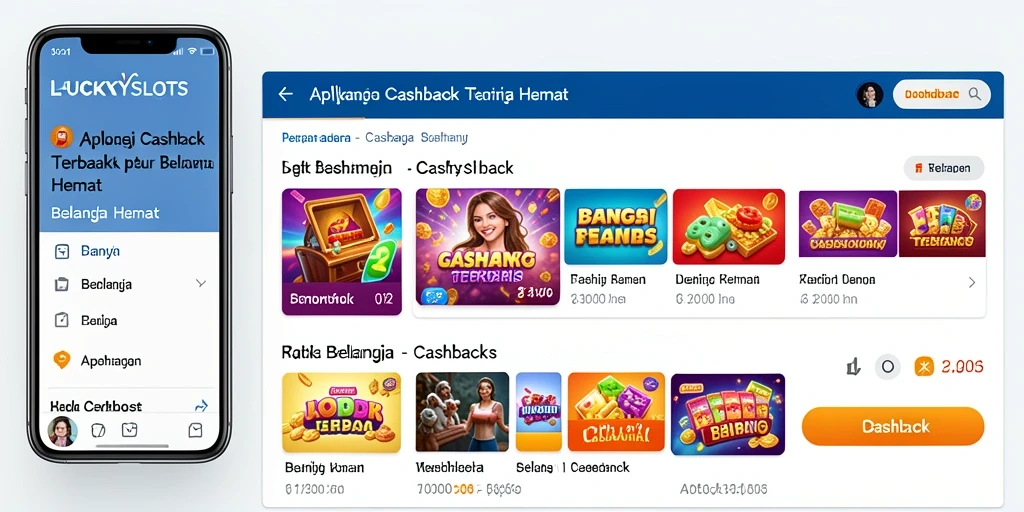 Tampilan antarmuka cashback yang mudah digunakan di LUCKYSLOTS.