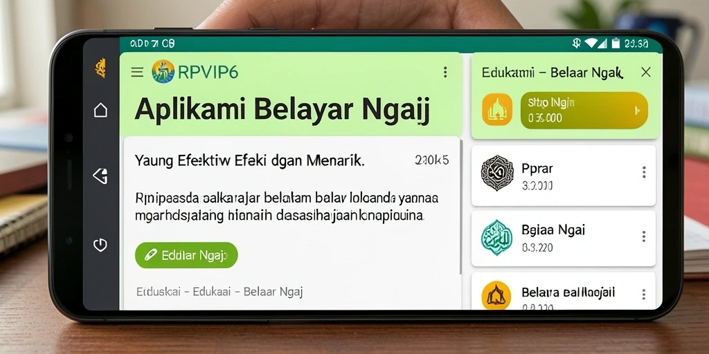 Screenshot antarmuka RPVIP6 menunjukkan fitur belajar yang menarik.