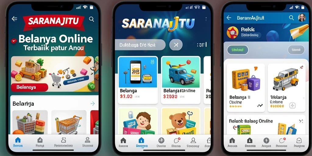 Antarmuka aplikasi SARANAJITU yang menarik dan mudah digunakan.